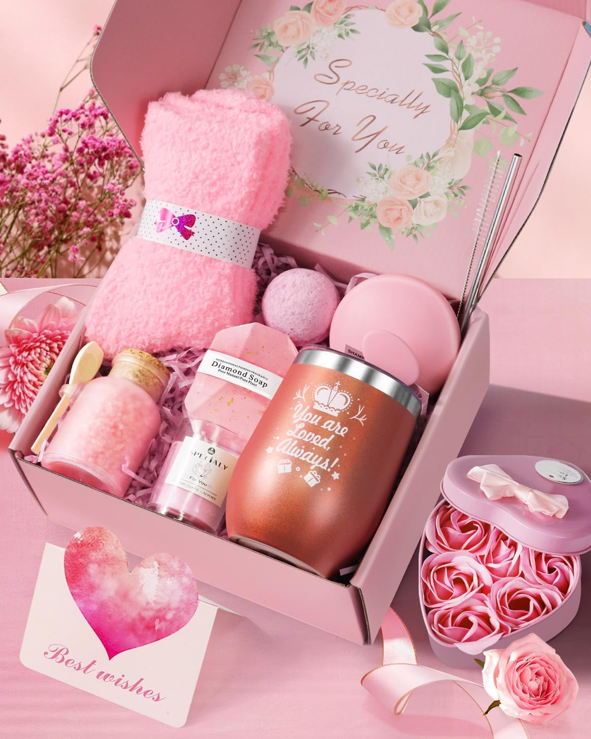 Luxury Birthday Gift Box for Her – Unique Pamper Hampers with Relaxation Bath & Self-Care Treats for Women, Mum, Wife, Sister, Friends & Girls