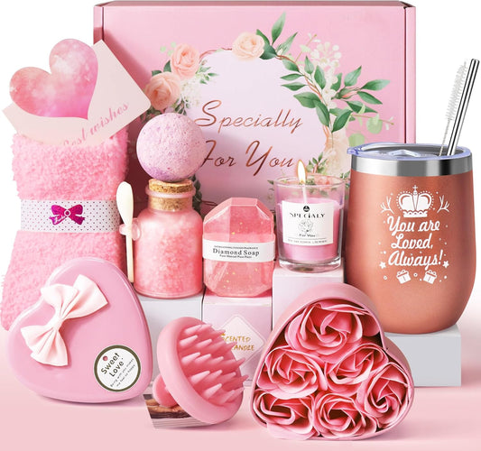 Luxury Birthday Gift Box for Her – Unique Pamper Hampers with Relaxation Bath & Self-Care Treats for Women, Mum, Wife, Sister, Friends & Girls